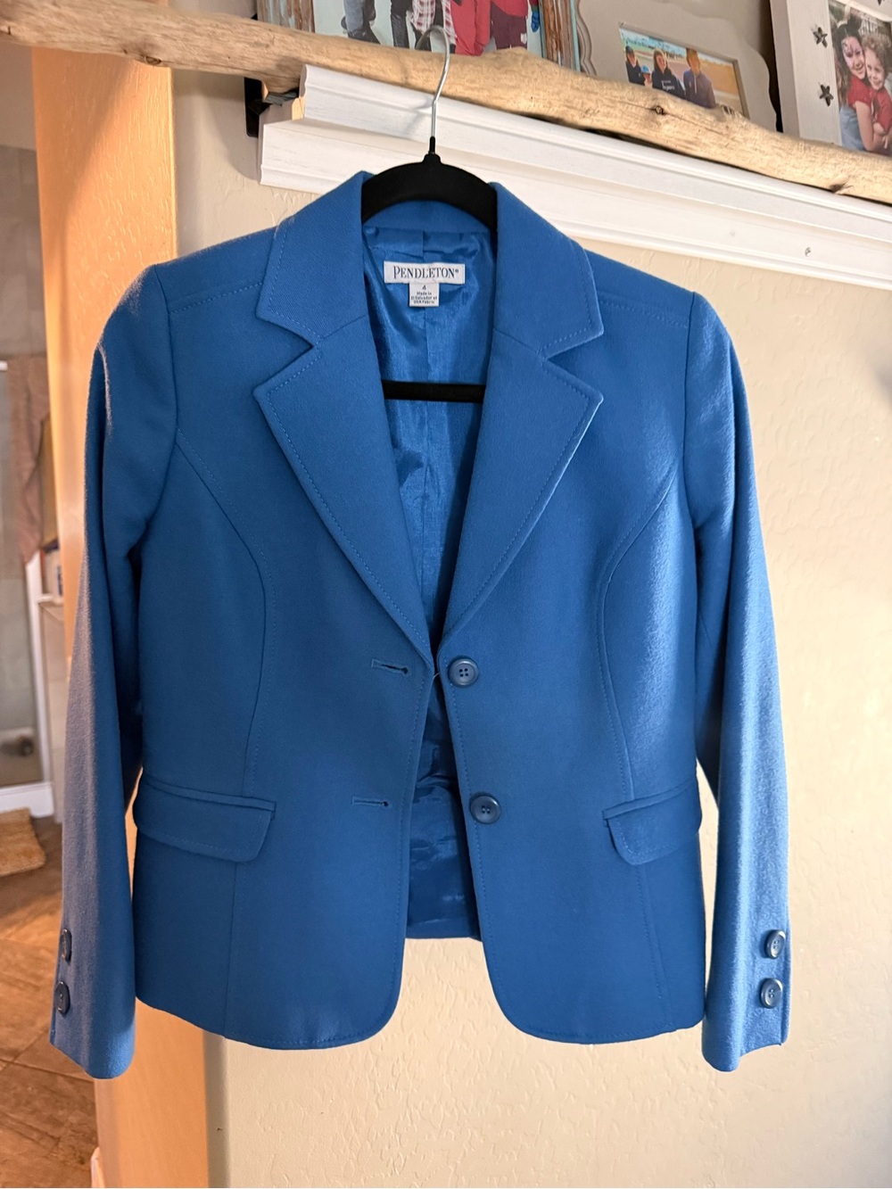 Pendleton Bright Blue Tailored Wool Blazer